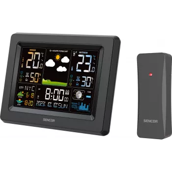 Sencor SWS 4500 weerstation zwart / kleuren-LCD-display / draadloze sensor