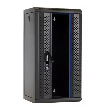 DSIT DS10-3312 12U 10 inch wandmontage-serverbehuizing met glazen deur, 312x310x618 mm, zwart