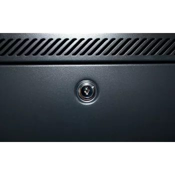 DSIT 18U wandmontage serverkast met geharde glazen deur, 600x600x900 mm, zwart