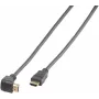 Vivanco High Speed HDMI-kabel met Ethernet, 90 graden haaks, 1,5 m, zwart (VVVHDMI30M1M90K)