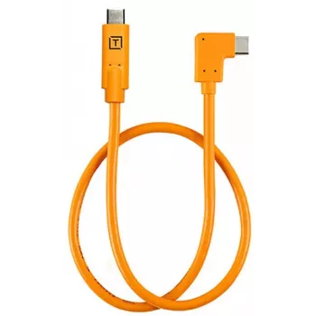 Haakse USB-C-naar-USB-C-tetherkabel Tether Tools TetherPro 50 cm, oranje (CUCRTC1-ORG)