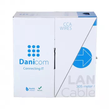 DSIT CAT6 U/UTP netwerkkabel 24/7 flexibel 305m grijs CCA