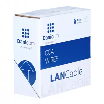 DSIT CAT5e buitenkabel netwerkkabel U/UTP AWG 24/1 massieve ader 100 meter zwart