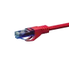 DSIT CAT6a U/UTP 100% koper ethernet-patchkabel, 1m, rood