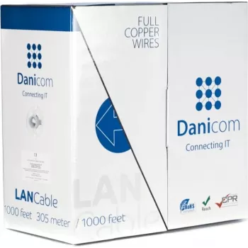 DSIT DANICOM CAT5e FTP netwerkkabel 305m massief koper PVC Dca afgeschermd 100% koper