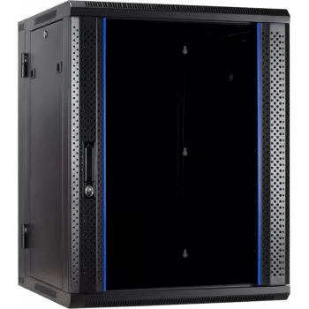 DSIT DS6622-DOUBLE 22U omkeerbare wandmontage-serverkast met glazen deur, 600 x 600 x 1100 mm, zwart