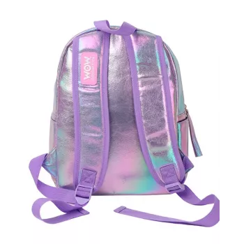 Holo Wow Holografische schoolrugzak voor meisjes met pompon en verstelbare bandjes WOW00048