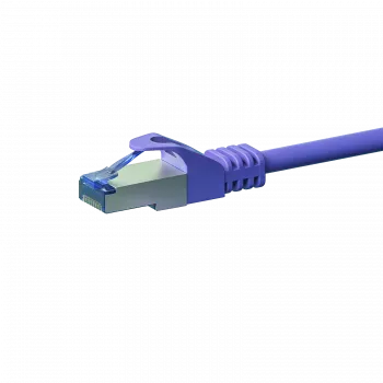 DSIT CAT 6a S/FTP LSOH-patchkabel, 0,5 m, paars, RJ45, 10Gbps, 500MHz, halogeenvrij