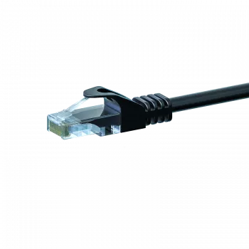 DSIT Cat 5e U/UTP ethernet-patchkabel, 1m, zwart, CCA, RJ45, Gigabit