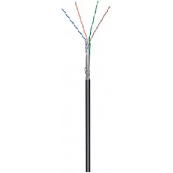 DSIT CAT6 buitenkabel netwerkkabel S/FTP AWG 26/7 flexibel 305m zwart CCA