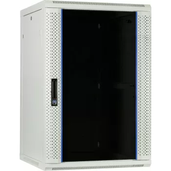DSIT 27U wandmontage-serverkast met glazen deur, 600 x 600 x 1300 mm, wit