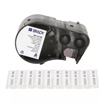 BRADY FreezerBondz B-490 polyester labels voor BMP21-PLUS, M210, M211 - 19,05 mm x 6,4 m, wit, permanent acryl, thermotransfer, kryogeen & laboratorium