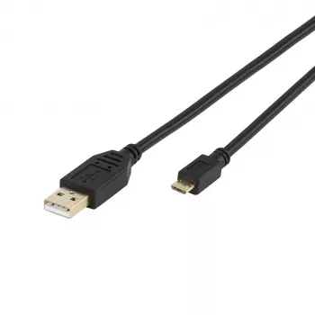 Vivanco VVITUSBAMICB10MK USB 2.0 Type-A naar Micro-B-kabel, 1 m, zwart