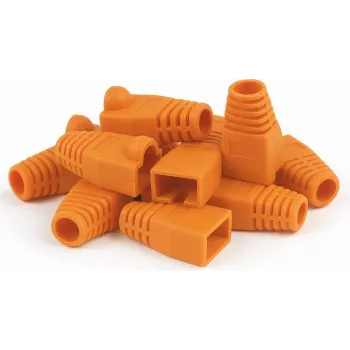 DSIT Danicom RJ45 boot Oranje, 10-pack – trekontlasting zonder haakjes voor ethernetkabel