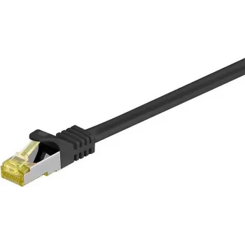 DSIT RJ45 netwerkkabel S/FTP (PiMF) met Cat.7 ruwe kabel, Zwart, 15m (DC-70-150)
