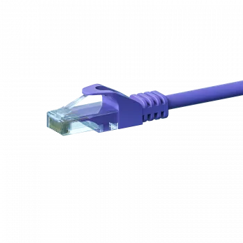 DSIT CAT 6 U/UTP netwerkkabel, 0,5 m, paars, CCA, RJ45-stekker naar RJ45-stekker, Gigabit Ethernet