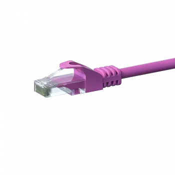 DSIT Cat 6 U/UTP netwerk-patchkabel, 2 m, roze, CCA, RJ45, 1 Gbps, 250 MHz