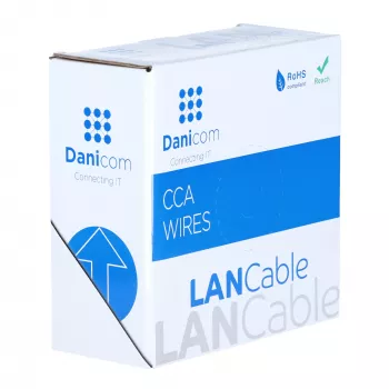 DSIT CAT5e U/UTP 50m CCA netwerkkabel op rol, grijs (DC-UTP5CCA50-GRY)