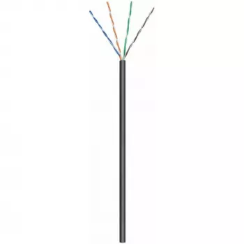 DSIT CAT6 buitenkabel netwerkkabel U/UTP AWG 23/1 massieve geleider 100 meter zwart