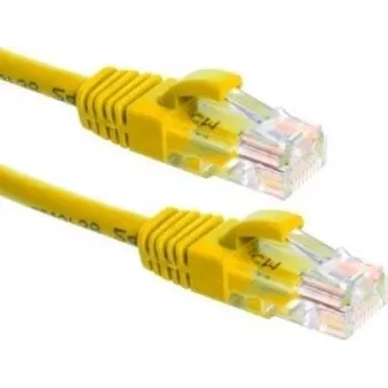DSIT CAT6a U/UTP 100% koper ethernet-patchkabel, 1,5 m, geel