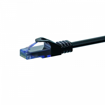 DSIT CAT6a U/UTP 100% koper ethernet-patchkabel, 2m, zwart