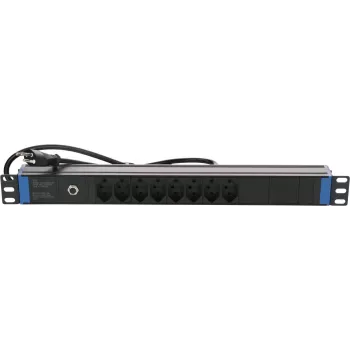 DSIT 19-inch Zwitserse stekkerdoos met overspanningsbeveiliging - 8 stopcontacten (DS-8PDU-CH-SPD)