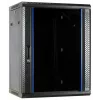 DSIT DS6615 15U wandmontage-serverkast met glazen deur, 600x600x770 mm, zwart