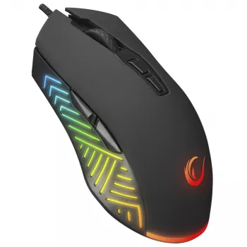 Rampage Spear V2 bedrade gaming-muis 12800 DPI optisch RGB zwart