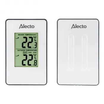 ALECTO WS-1050 draadloos weerstation met buitensensor, wit