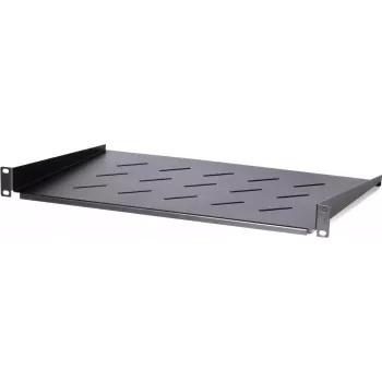 DS-IT 1U vaste rackplank voor 450 mm diepe wandkasten, 300 mm diepte, zwart
