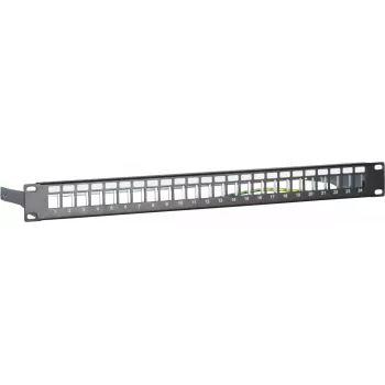 DSIT DS-Patch-24STP 24-poorts Keystone patchpaneel S/UTP 1U zwart