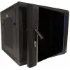 DSIT DS6609ZP 9U 19 inch wandmontage-serverbehuizing met glazen deur en geperforeerde zijwanden, 600x600x501 mm, zwart
