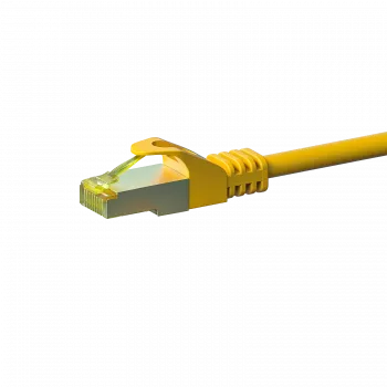 DSIT Cat.7 S/FTP PiMF netwerk-patchkabel, RJ45, geel, 0,25 m
