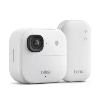 Amazon Blink Outdoor 2K+ draadloze bewakingscamera, wit (B0F95XWPJ2)