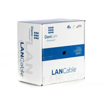 DSIT DANICOM DC-UTP6A-100S-DCA CAT6A U/UTP massieve-geleiderkabel, 100 m, LSZH (Dca)