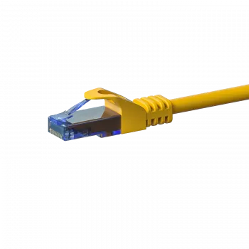 DSIT CAT6a U/UTP 100% koper ethernet-patchkabel, 0,15 m, geel