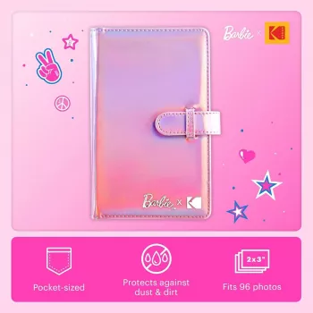 Kodak x Barbie mini-fotoalbum voor 96 foto's 2x3 inch, 16 pagina's, roze (RODB2X3AC)