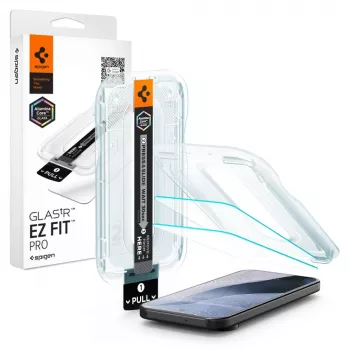 Spigen Glas.tR EZ Fit Pro AC 2-pack gehard glas beeldschermbescherming voor Google Pixel 11 / Pixel 11 Pro - transparant