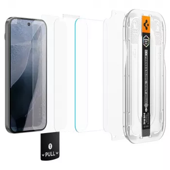 Spigen Glas.tR EZ Fit Pro AC 2-pack gehard glas beeldschermbescherming voor Google Pixel 11 / Pixel 11 Pro - transparant