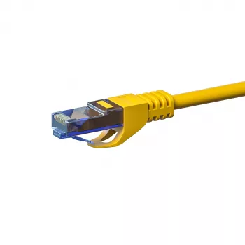 DSIT CAT6a U/UTP 100% koper Ethernet-patchkabel, RJ45, 1m, geel