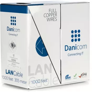 DSIT DANICOM CAT5E UTP 305m solid conductor LSZH (Eca) netwerkkabel