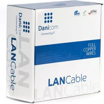DSIT CAT7 S/FTP outdoor installatiekabel 50m massieve ader PE Fca 10Gbit/s zwart
