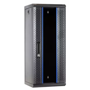 DSIT DS10-3315 15U 10 inch wandmontage serverrack-kast met glazen deur, 312x310x752 mm, zwart