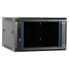 DSIT 6U Wandmontage Serverkast met Glazen Deur, 600 x 600 x 368 mm, Zwart