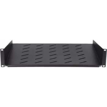 DSIT DS-FH2U450 2U vaste legplank voor 600 mm diepe wandkasten, 450 mm diep, zwart