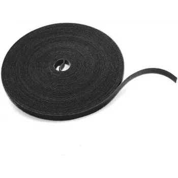 DS-IT klittenband 25mm x 25m zwart, rug-aan-rug-rol
