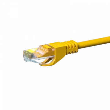 DSIT CAT 6 U/UTP netwerk-patchkabel, 2m, geel, CCA, RJ45, Gigabit Ethernet