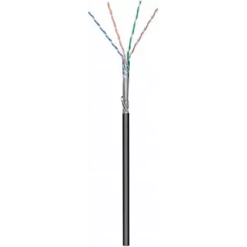 DSIT CAT6 S/FTP 50m outdoor-netwerkkabel op rol, zwart CCA (DC-OUT-SFTP6CCA-50S)