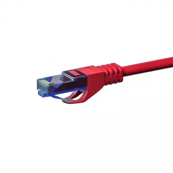 DSIT CAT6a U/UTP 100% koper patchkabel, 20 m, rood, RJ45 stekker op stekker, 10 Gbit/s, 500 MHz