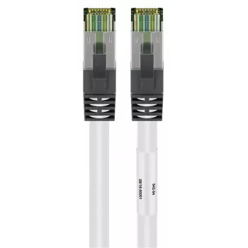 DSIT RJ45 netwerkkabel S/FTP PiMF met CAT 8 ruwe kabel wit 1 m